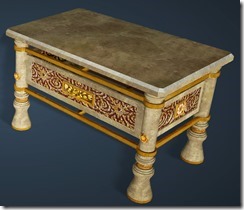 Calpheon Marble and Gold Table