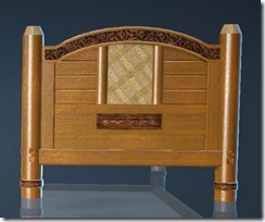 Natural Log Bed Back Natural Log Bed Back